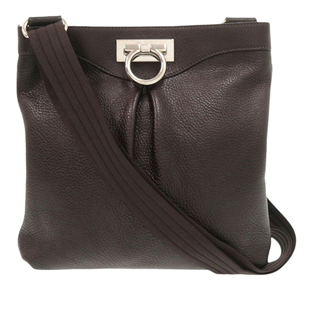 Ferragamo Leather Gancini Crossbody