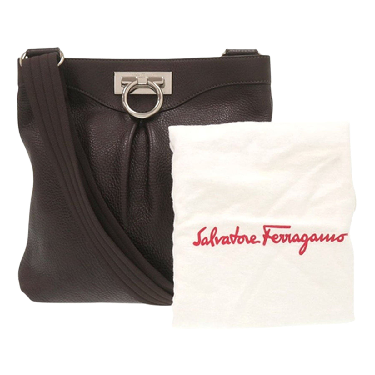 Ferragamo Leather Gancini Crossbody