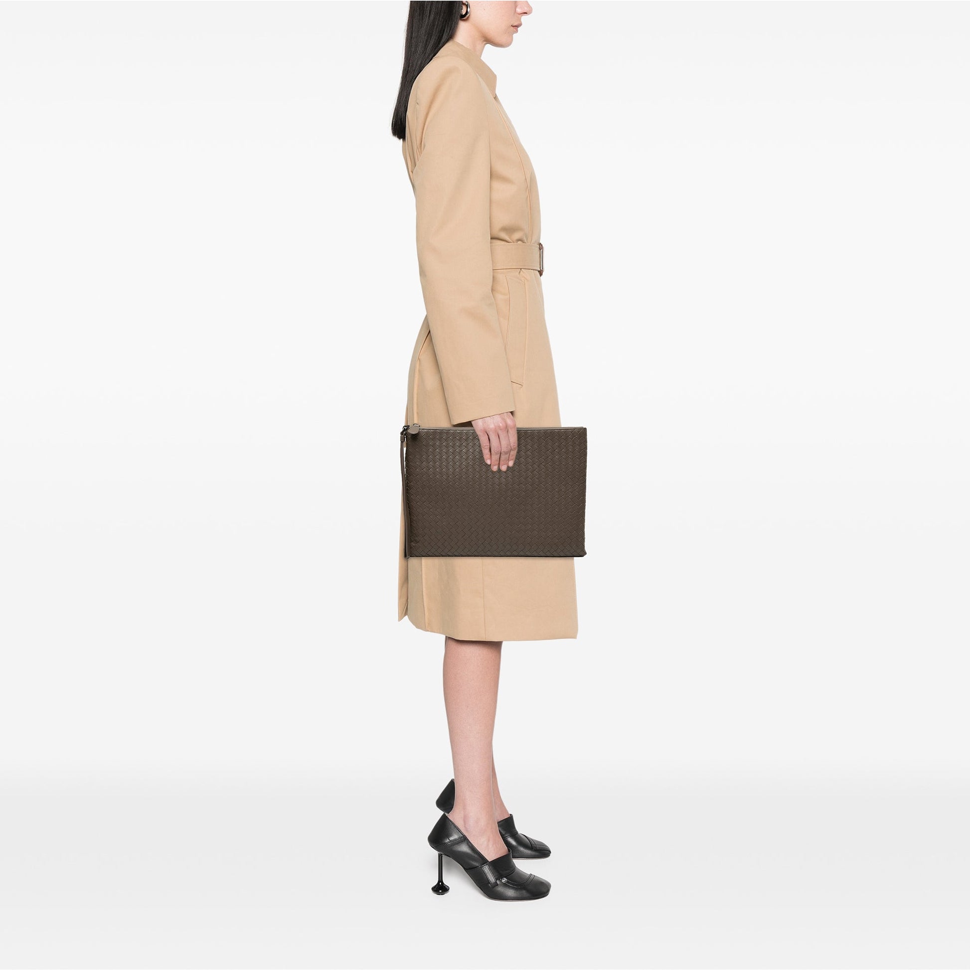 Bottega Veneta Nappa Intrecciato Wristlet Clutch
