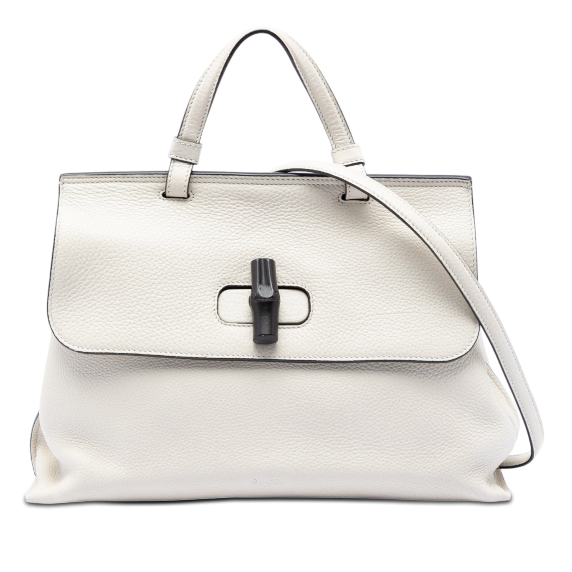Gucci Medium Calfskin Bamboo Daily Satchel
