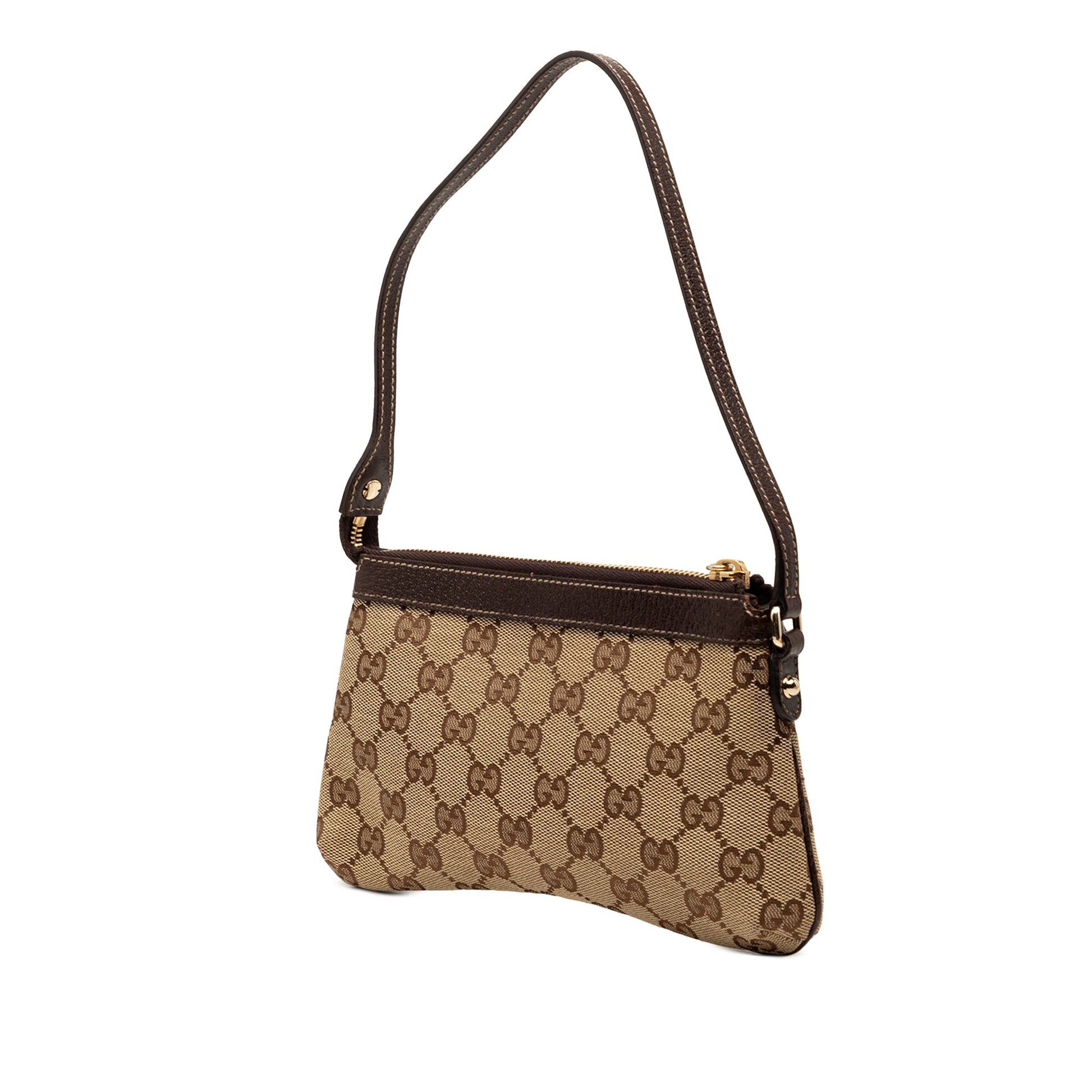 Gucci GG Canvas Bumble Bee Charm Pochette