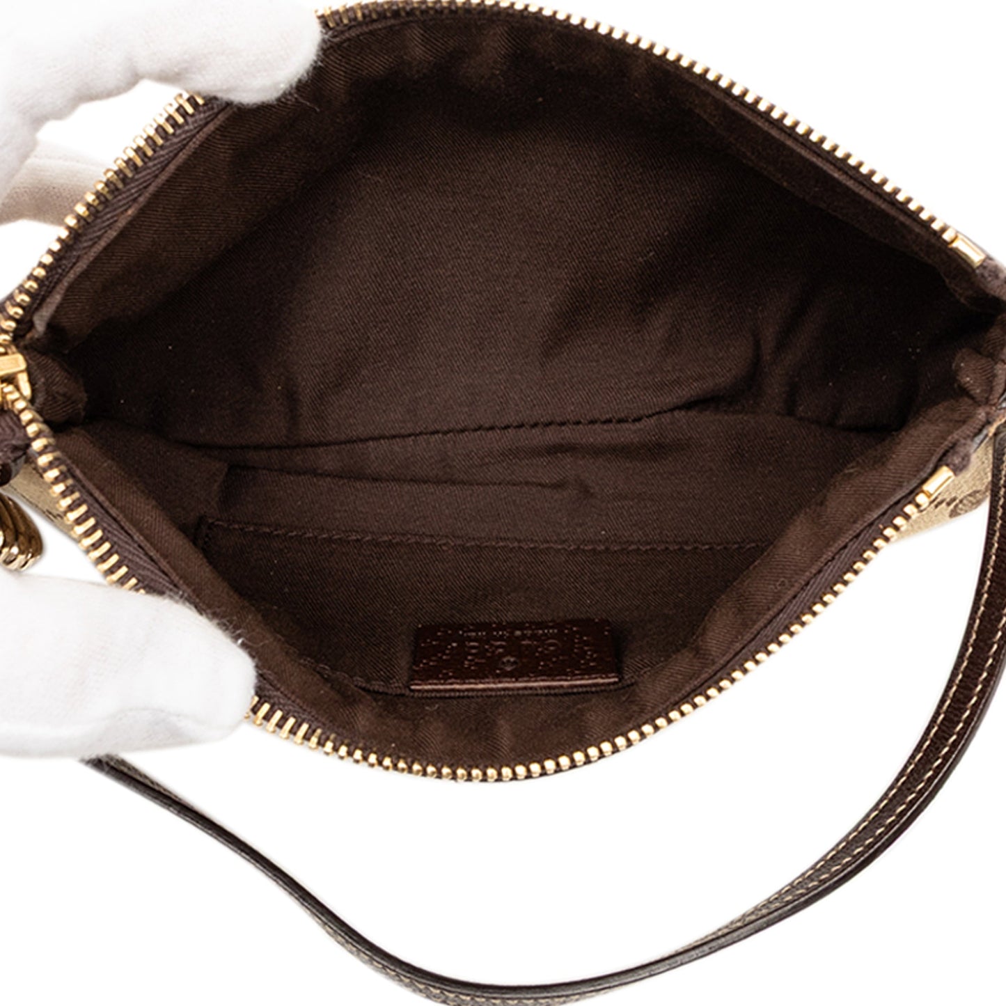 Gucci GG Canvas Bumble Bee Charm Pochette