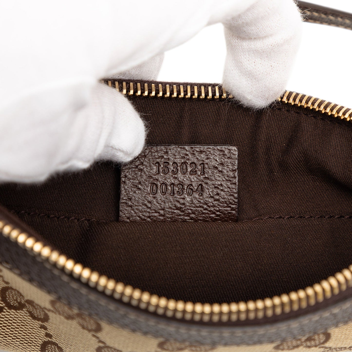 Gucci GG Canvas Bumble Bee Charm Pochette