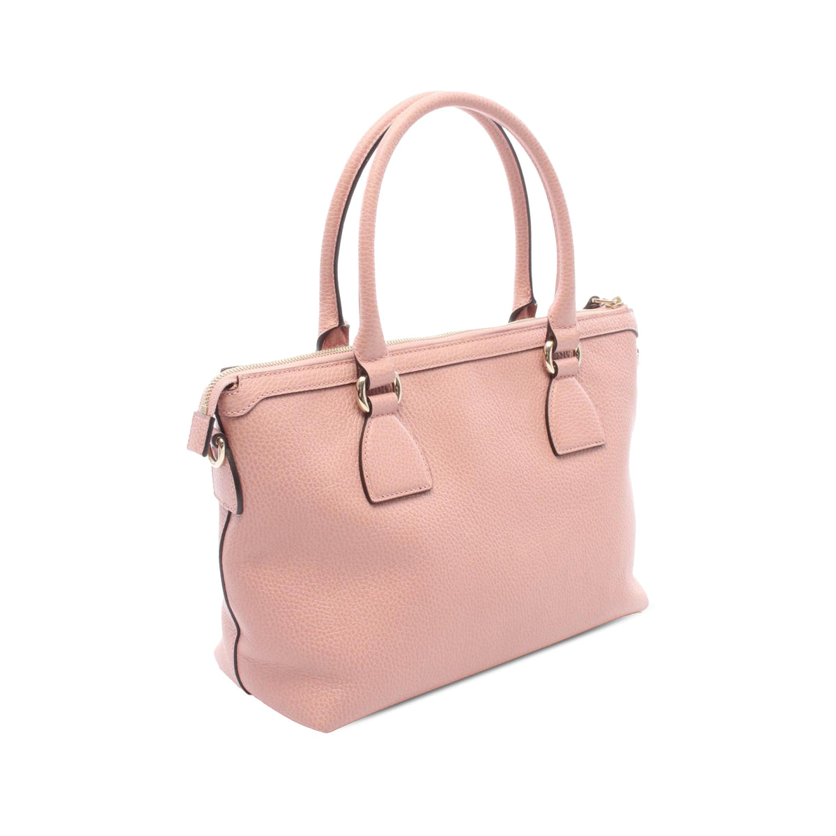 Gucci Grained Leather Interlocking G Satchel