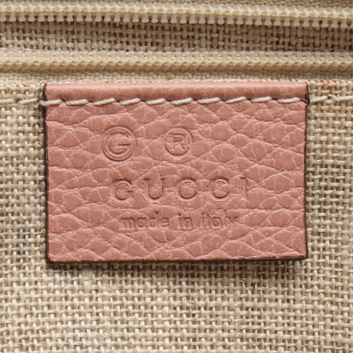 Gucci Grained Leather Interlocking G Satchel