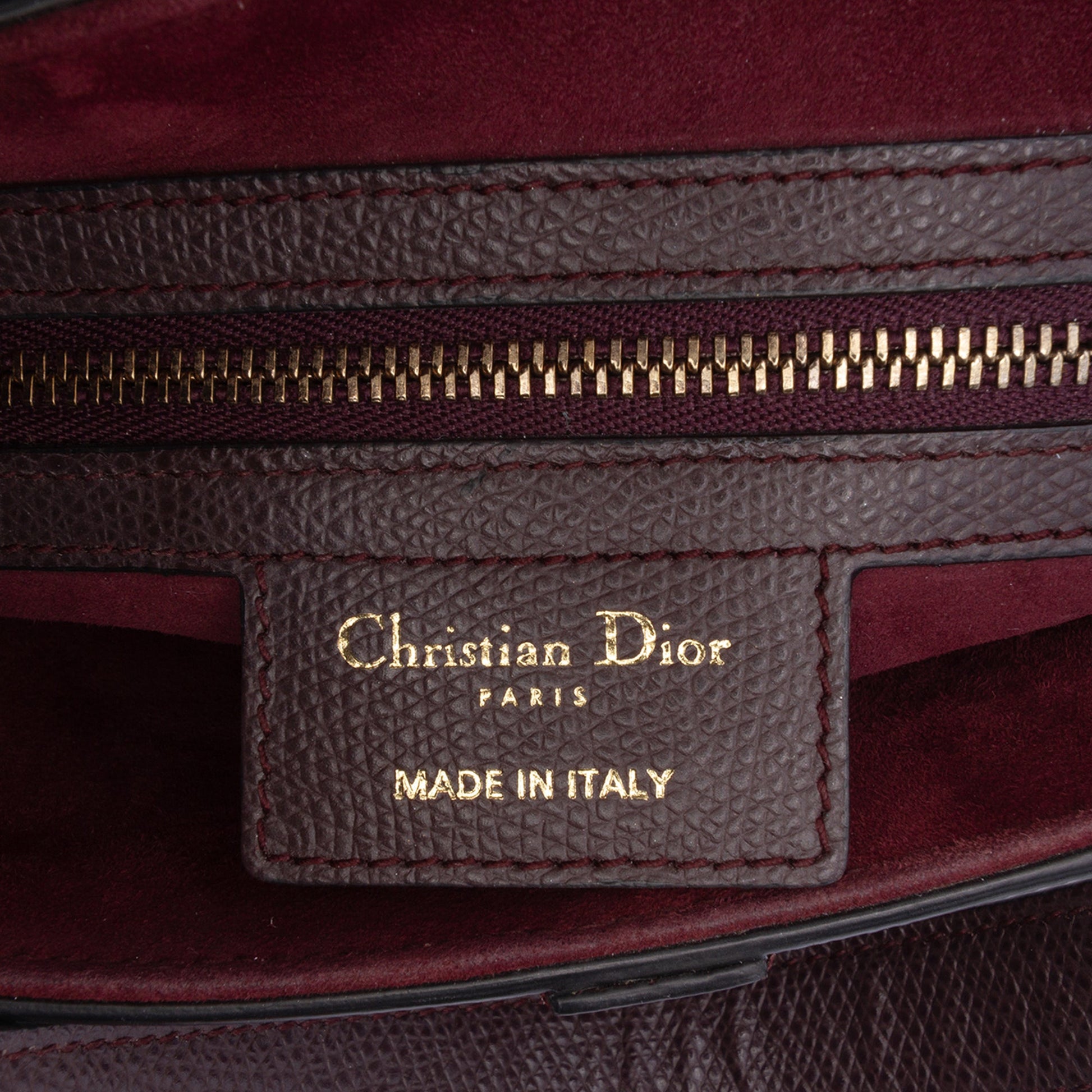 Dior Mini Grained Calfskin Saddle Bag