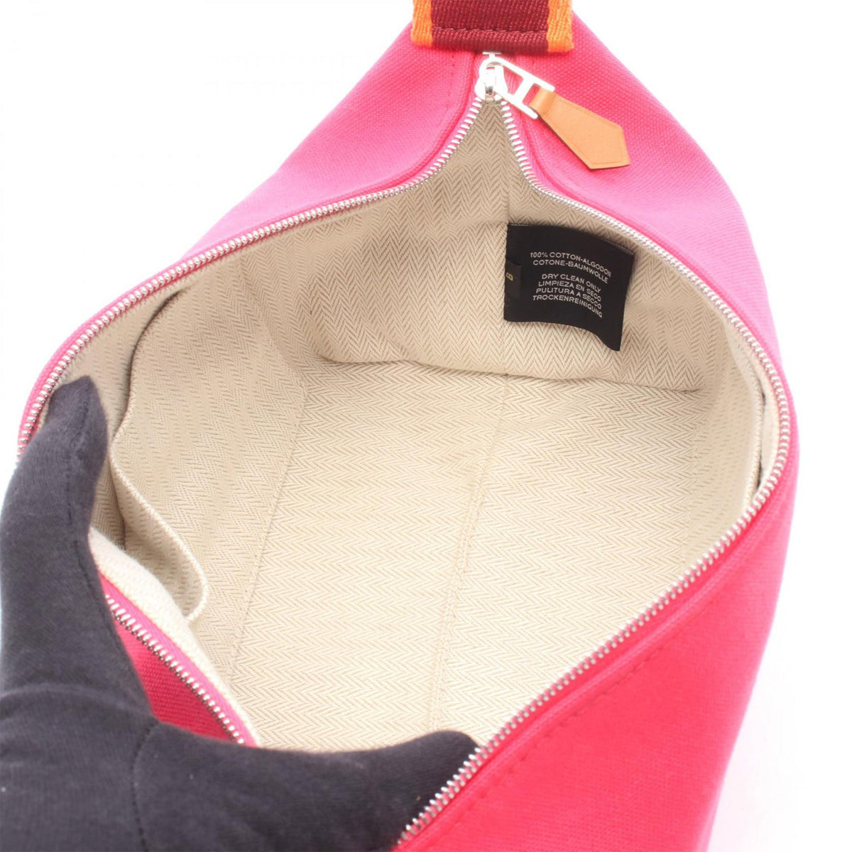 Hermès Small Toile Bride A Brac Case — Pink