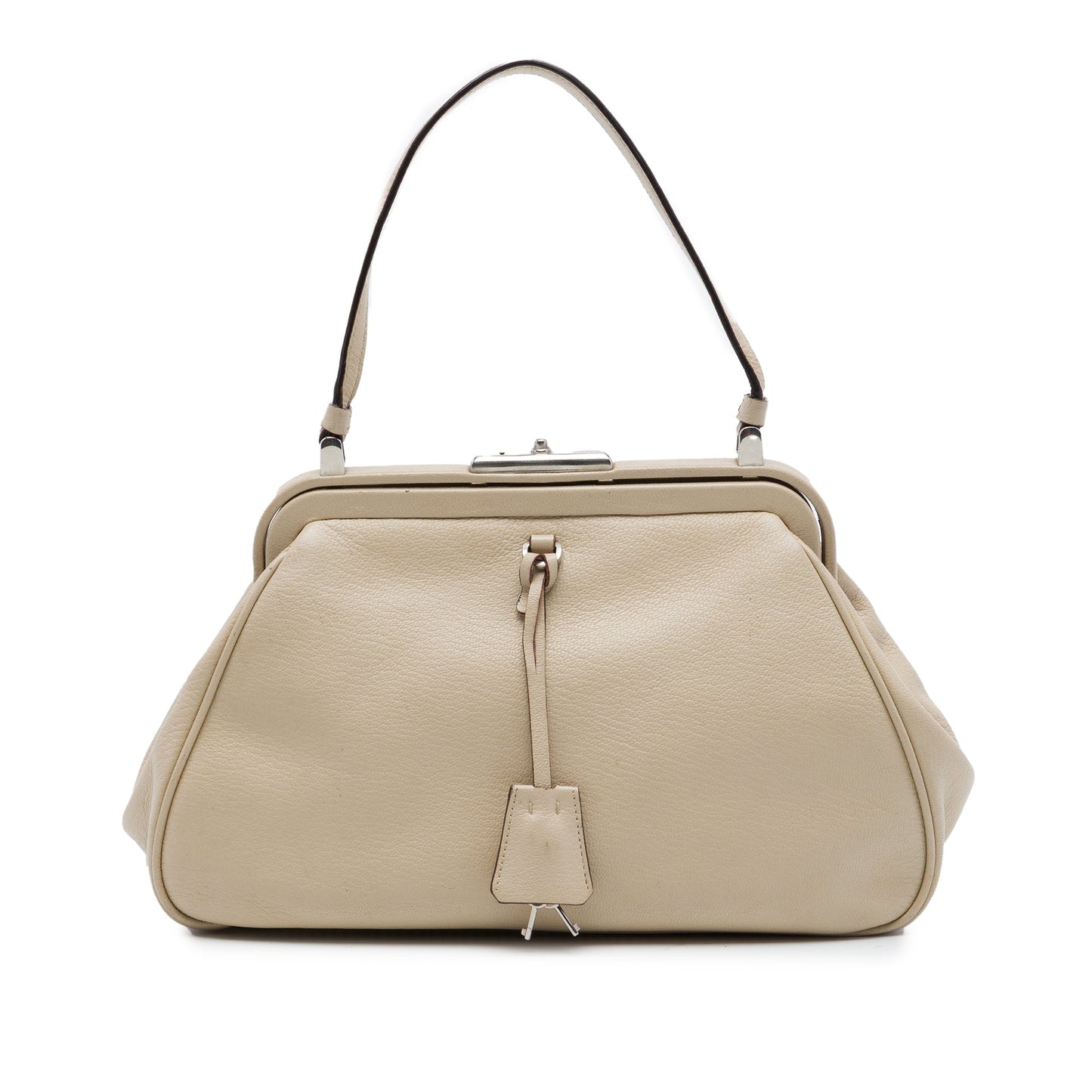 Prada Goatskin Madras Cerniera Frame Handbag