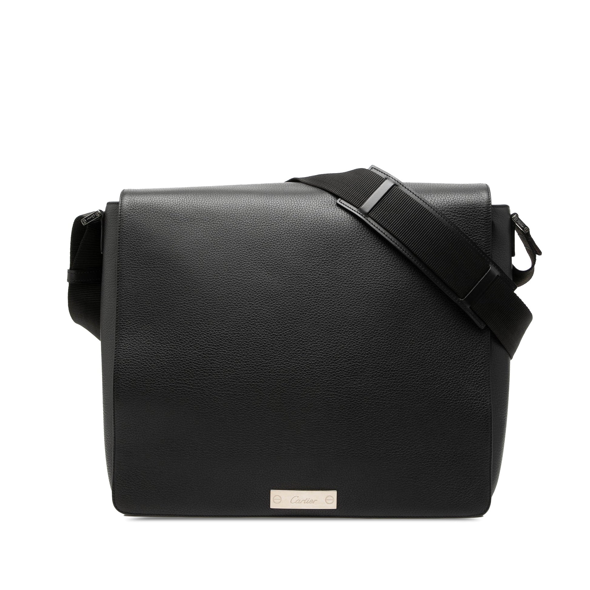 Cartier Grained Leather Pasha De Cartier Messenger Bag