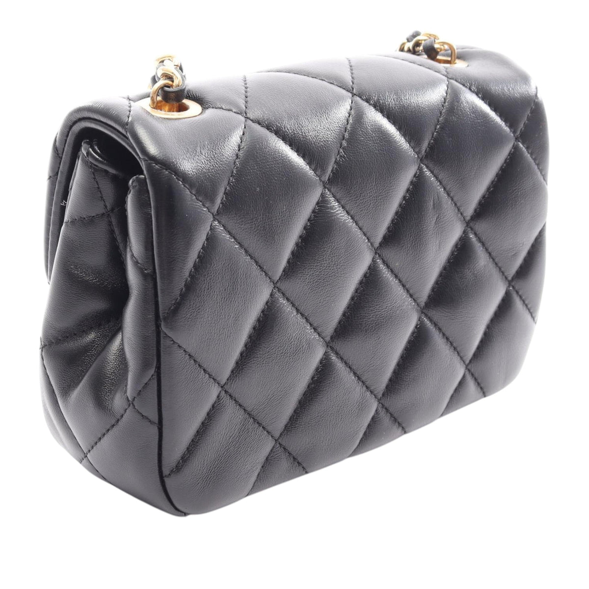 Chanel Small Quilted Lambskin Metal Edge CC Flap