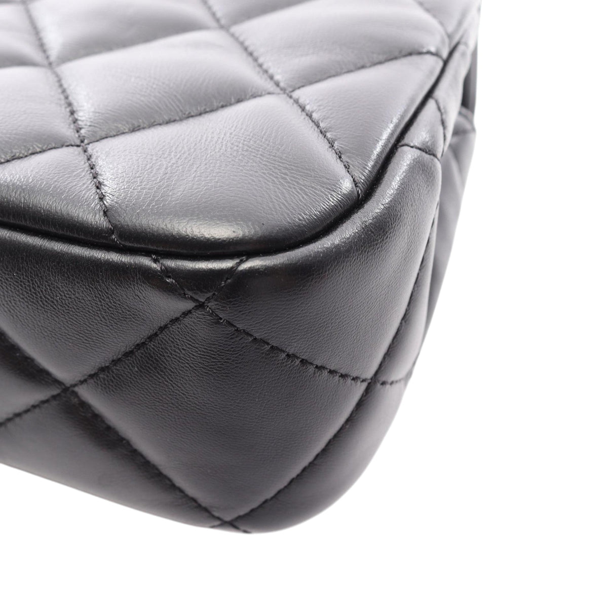 Chanel Small Quilted Lambskin Metal Edge CC Flap