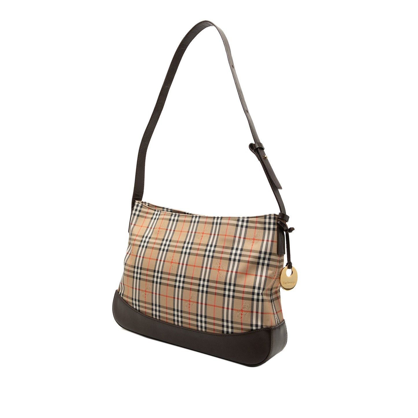 Burberry Haymarket Check Canvas Shoulder Bag