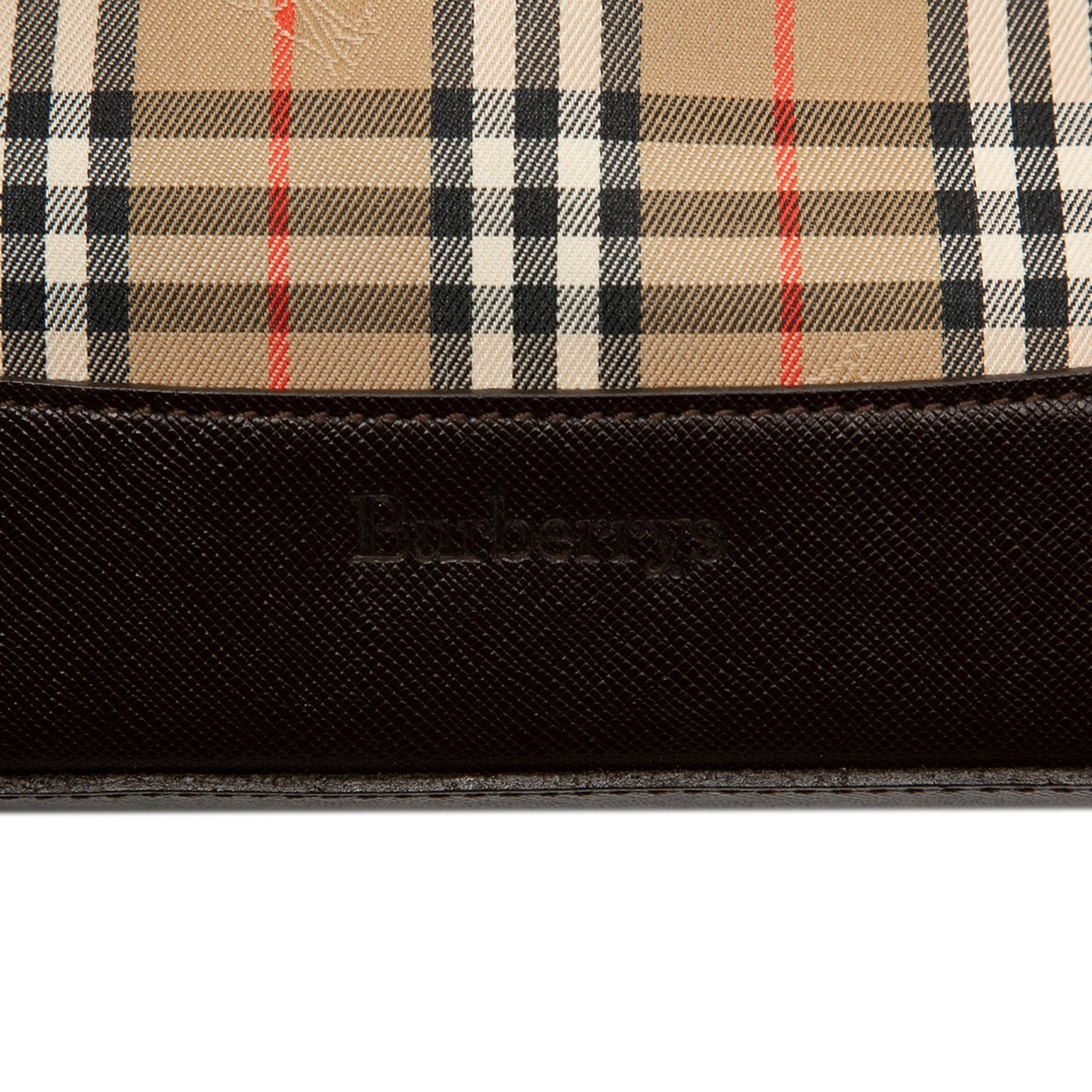 Burberry Haymarket Check Canvas Shoulder Bag