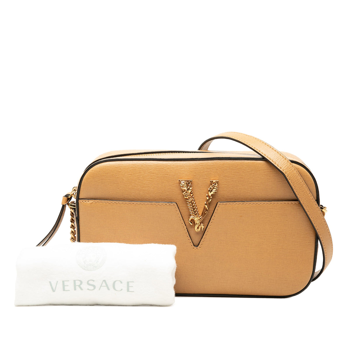 Versace Small Calfskin Virtus V Camera Bag