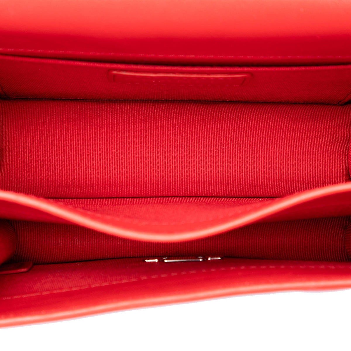 Chanel Mini Quilted Calfskin CC Box Flap — Red