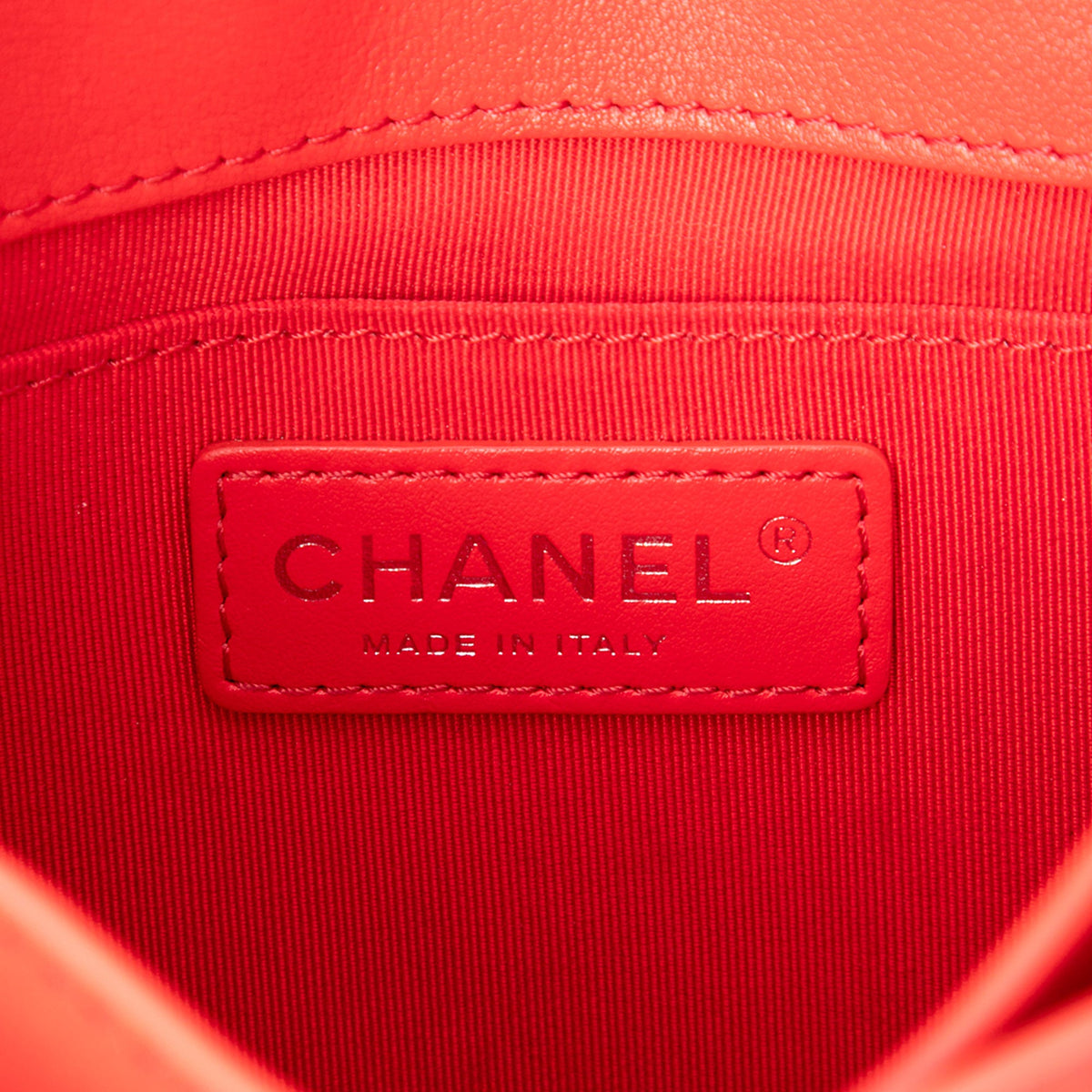 Chanel Mini Quilted Calfskin CC Box Flap — Red