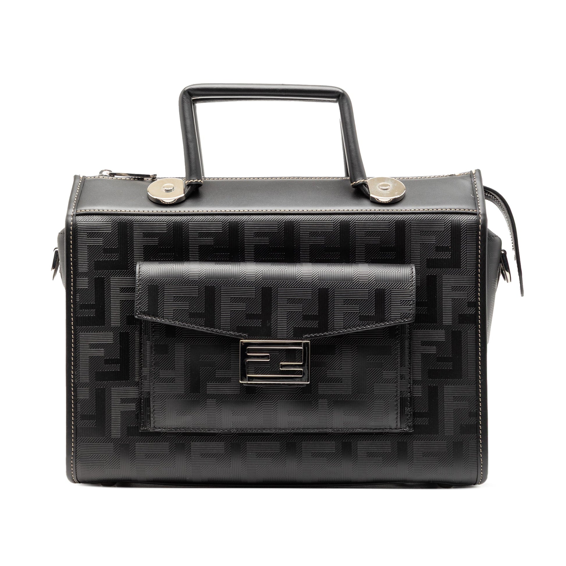 Fendi Zucca Coated Canvas Soft Trunk Satchel