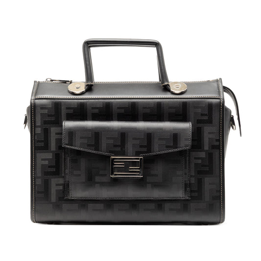 Fendi Zucca Coated Canvas Soft Trunk Satchel