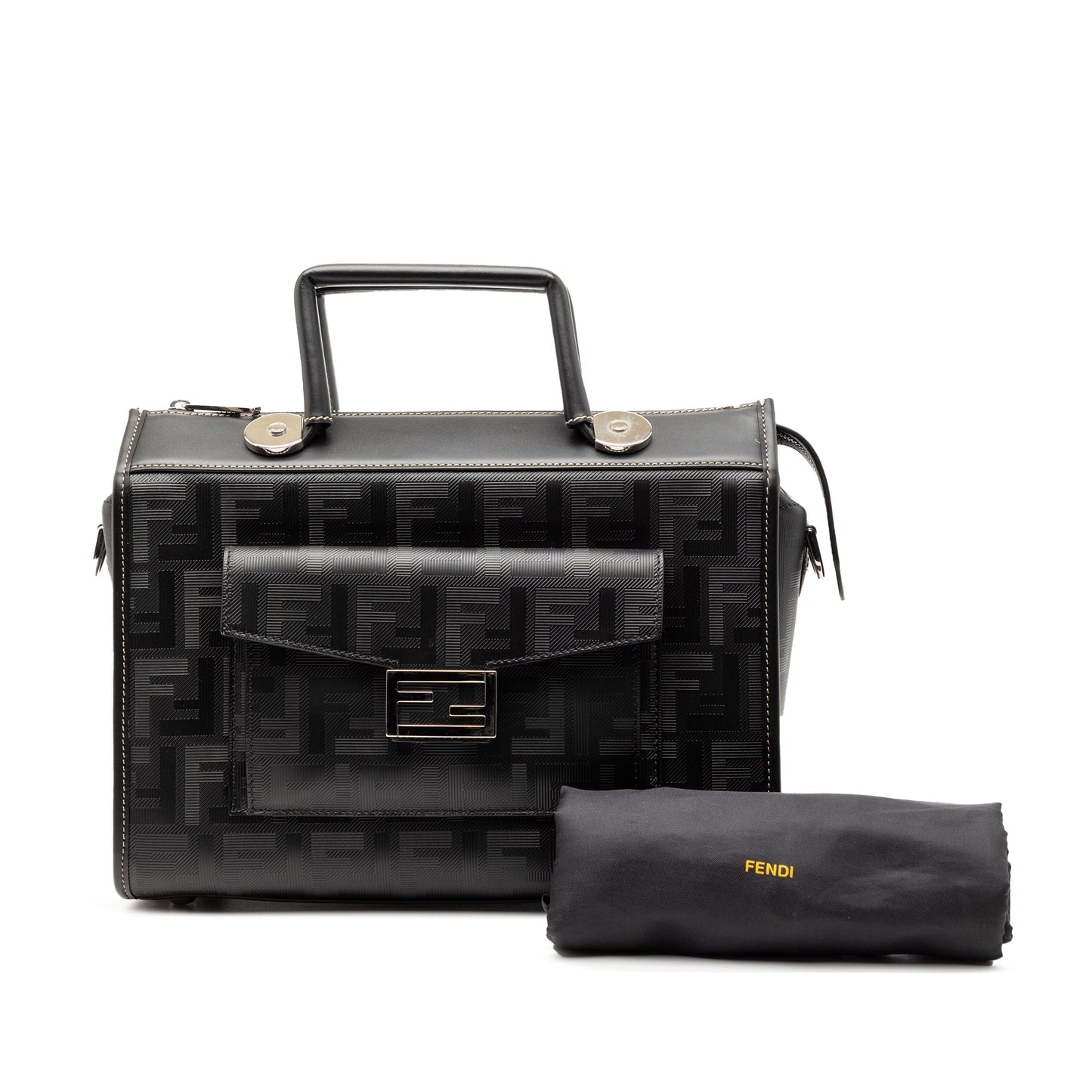 Fendi Zucca Coated Canvas Soft Trunk Satchel