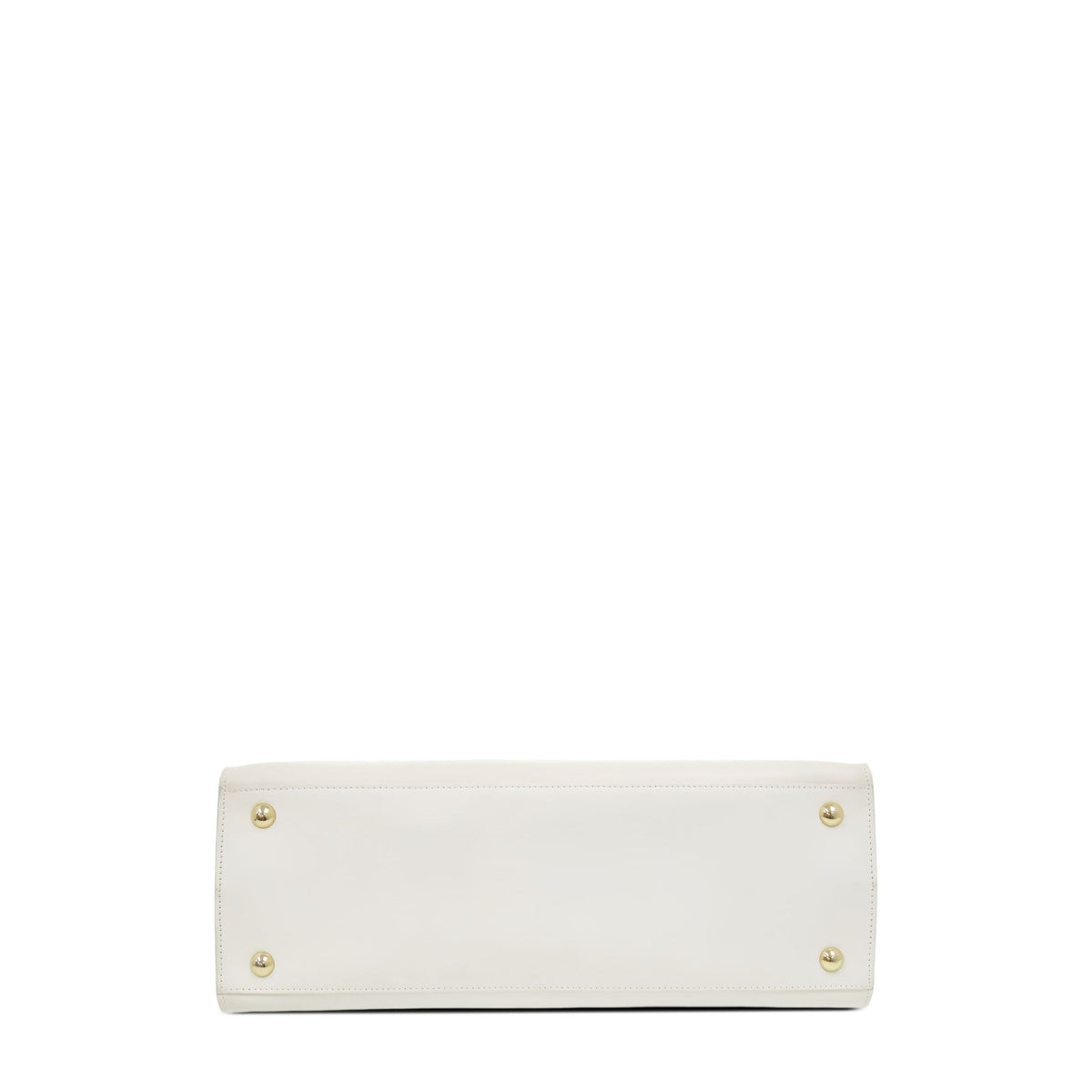 Ferragamo Leather Gancini Handbag — White