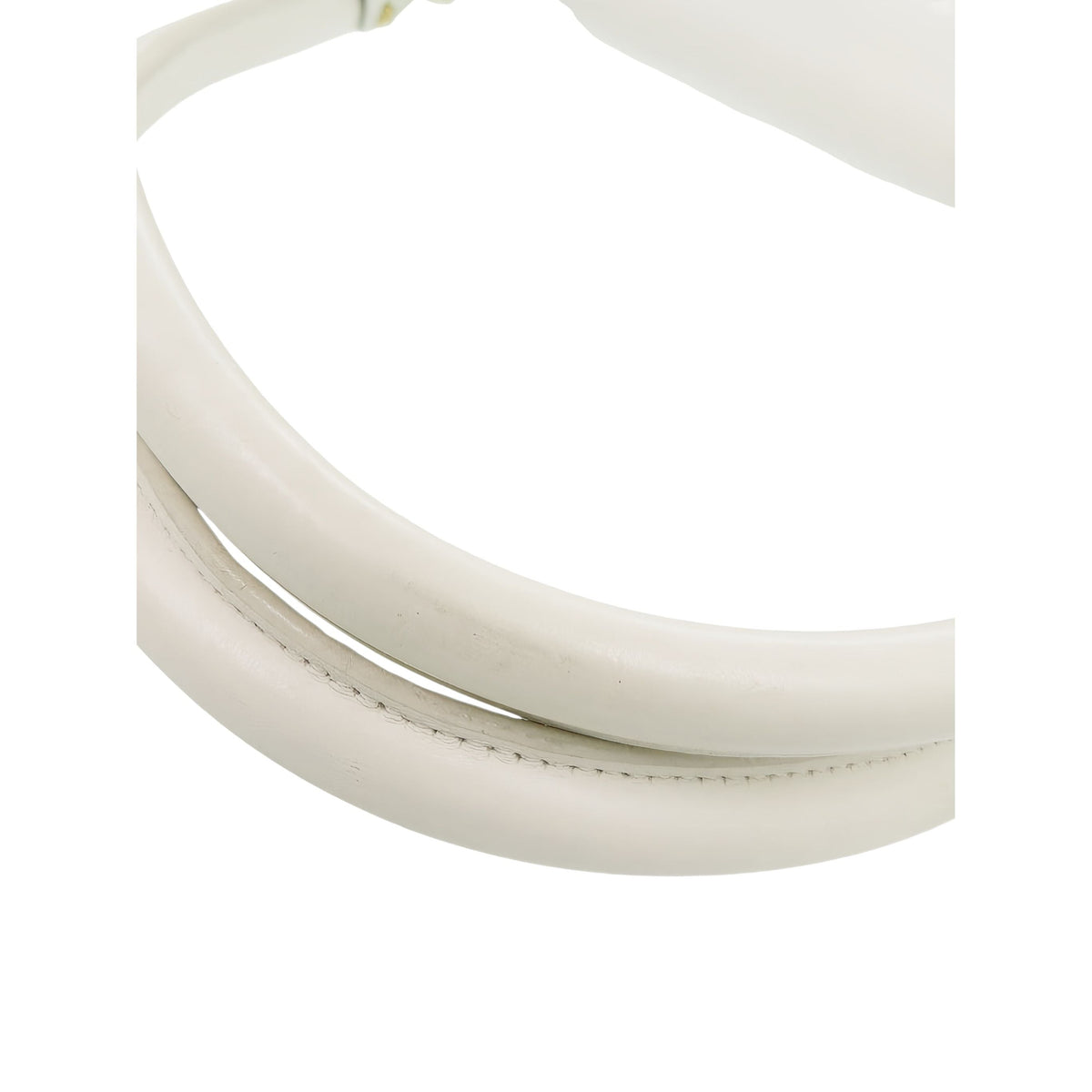Ferragamo Leather Gancini Handbag — White