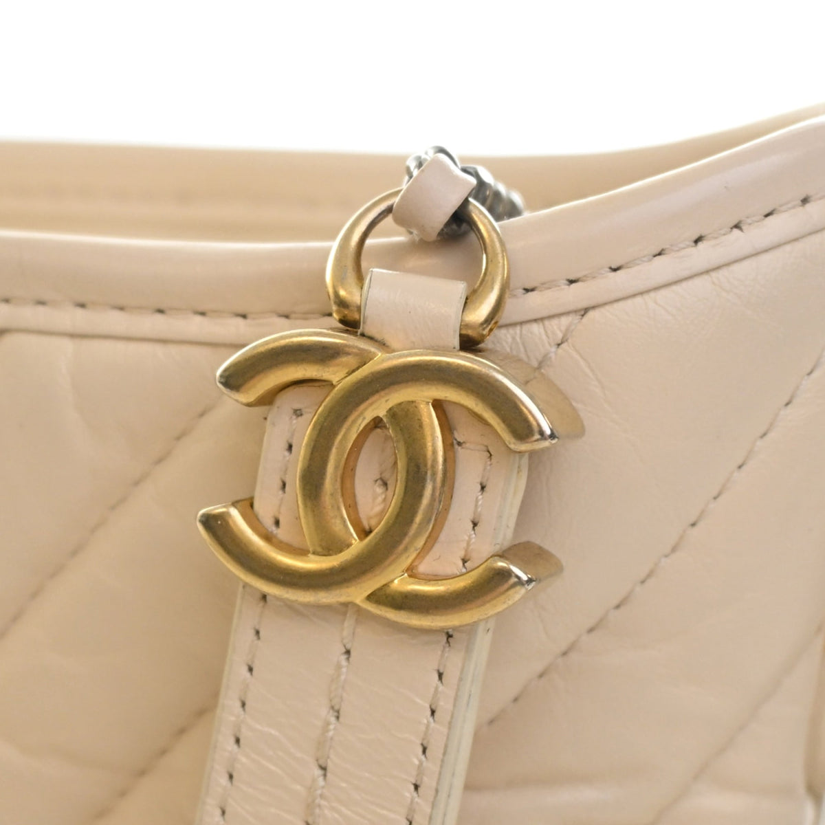 Chanel Small Chevron Aged Calfskin Gabrielle Hobo