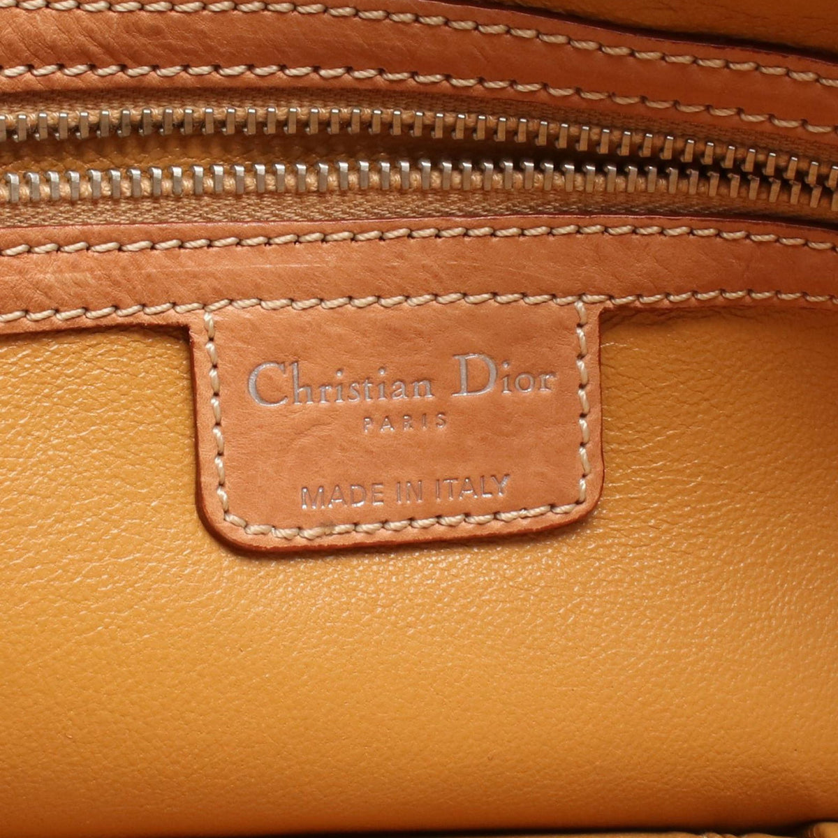 Dior Leather Handbag — Brown