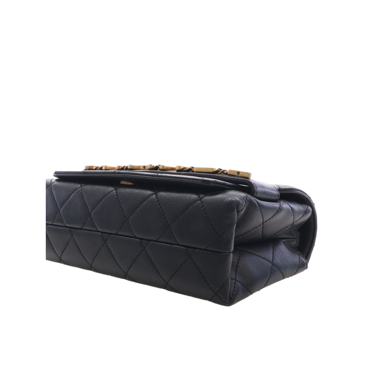 Chanel Small Quilted Calfskin Enchained Flap — Black