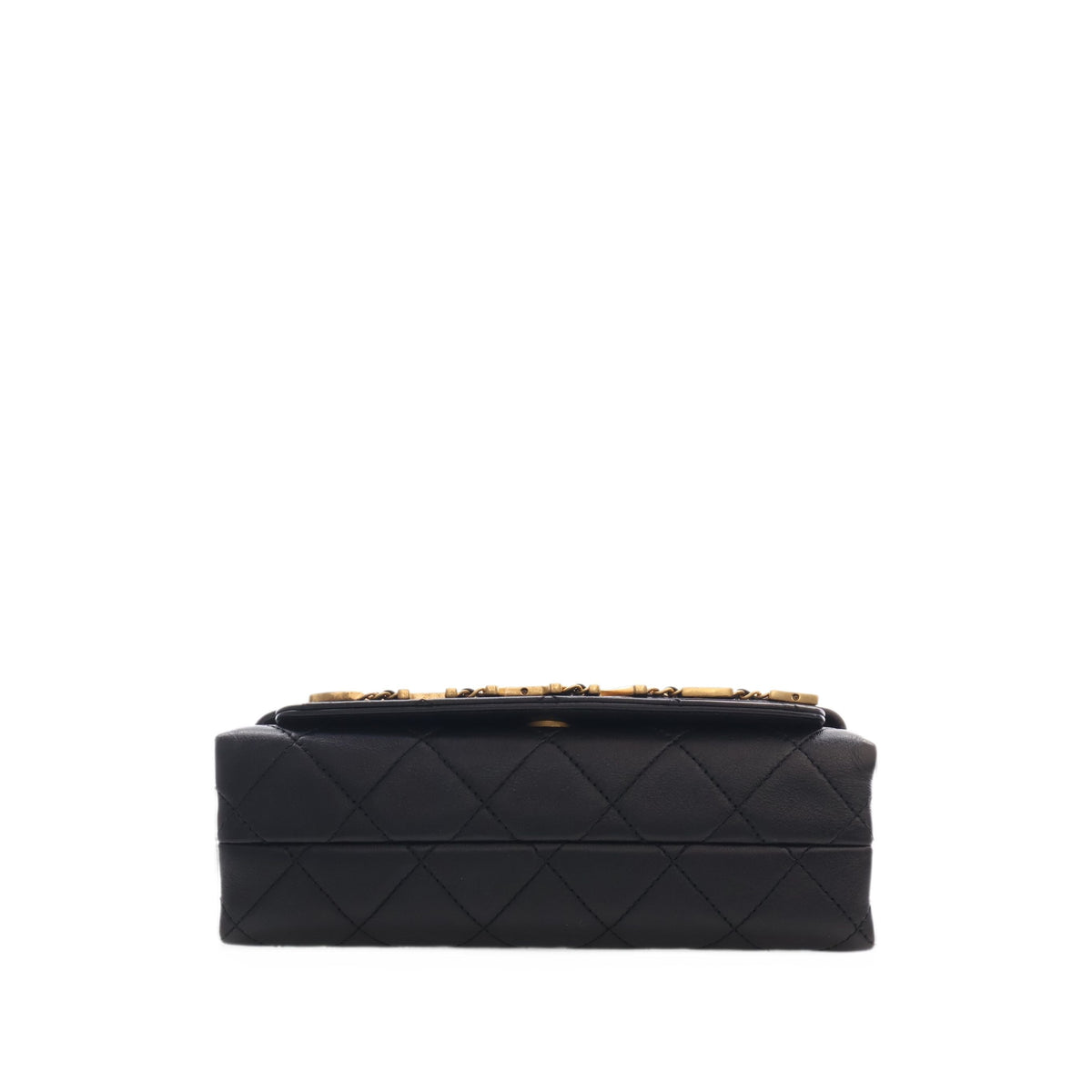 Chanel Small Quilted Calfskin Enchained Flap — Black