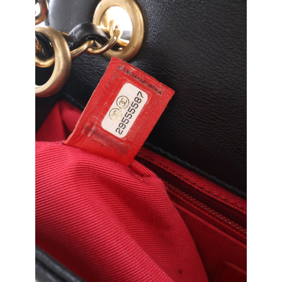 Chanel Small Quilted Calfskin Enchained Flap — Black