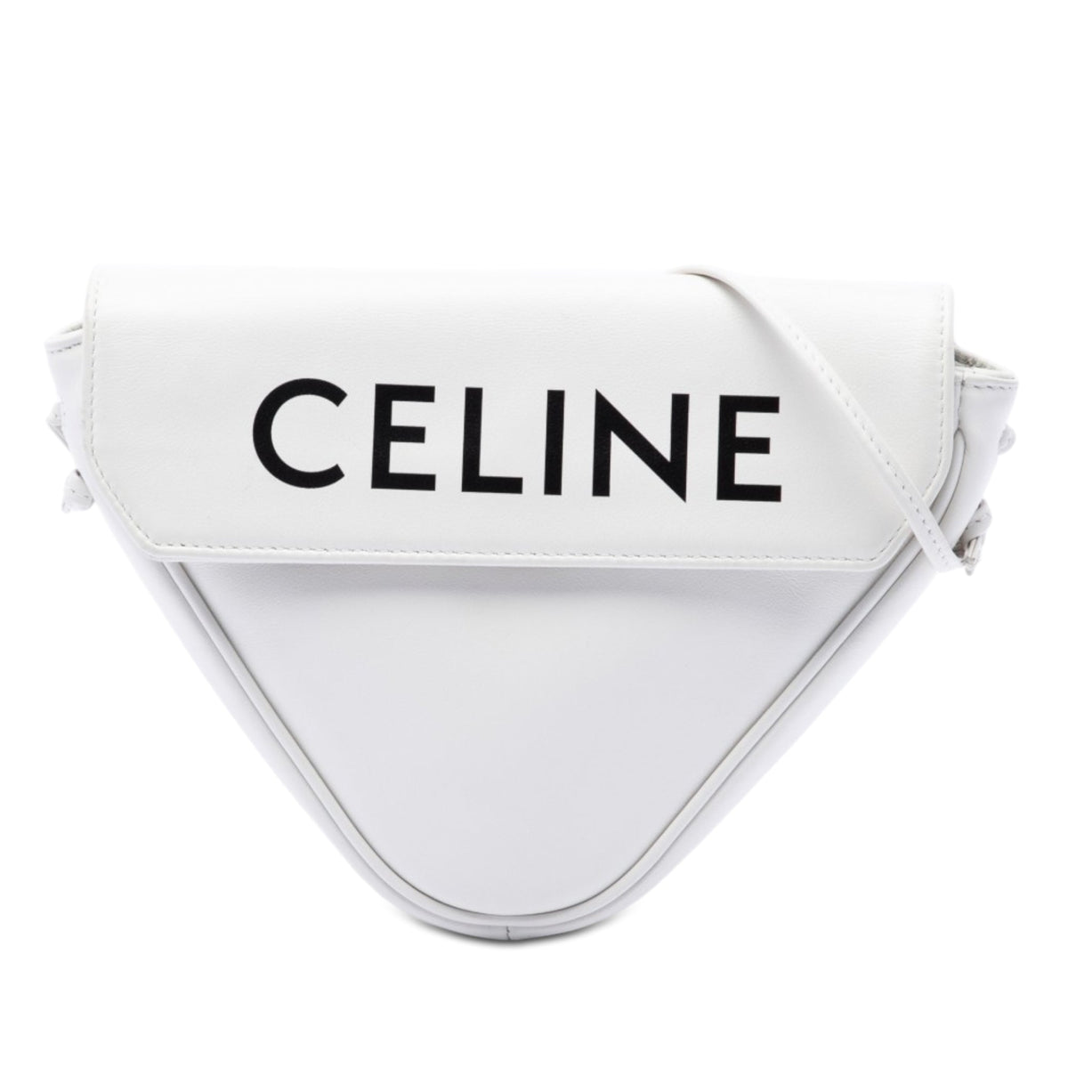 Celine Smooth Calfskin Logo Triangle Crossbody