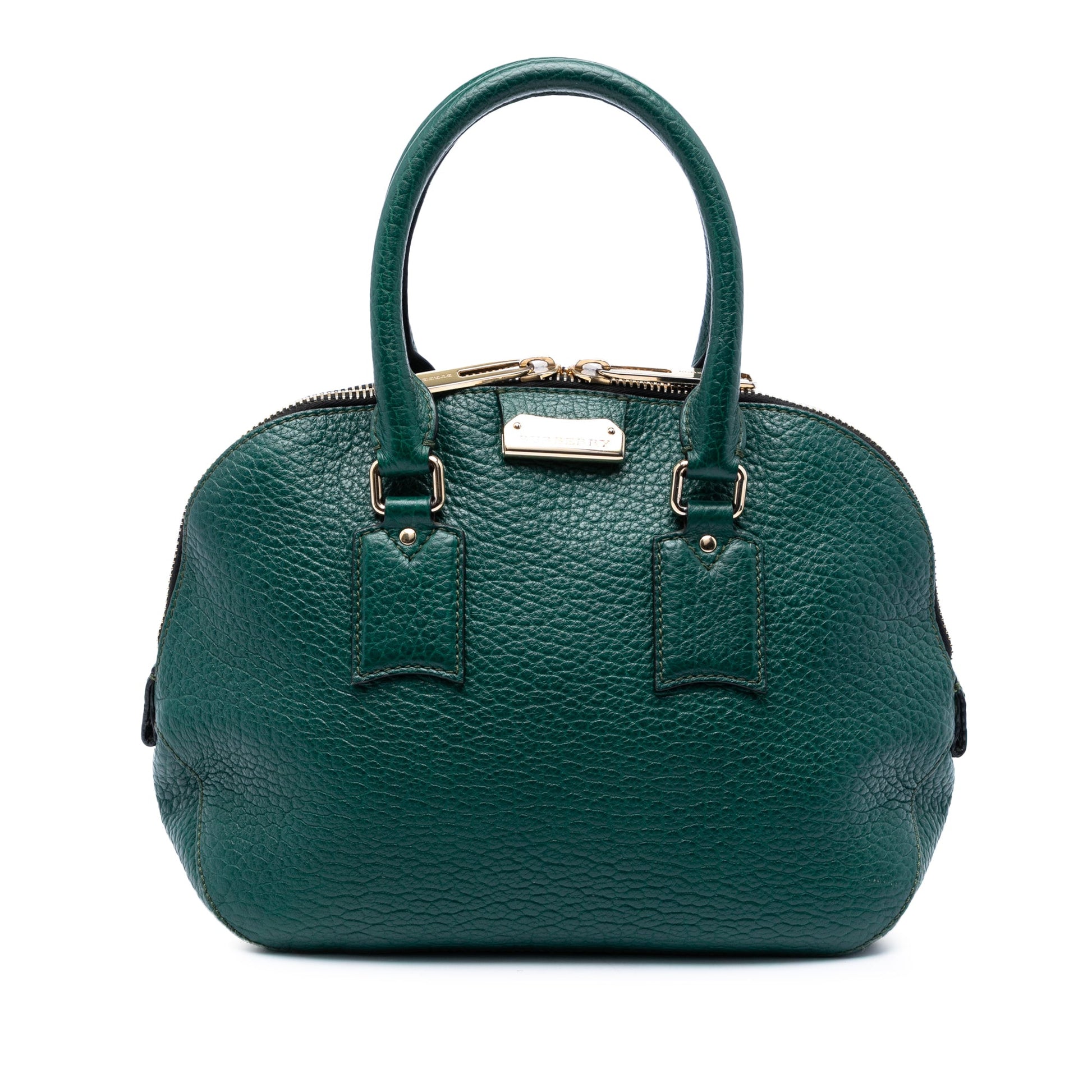 Burberry Small Grained Calfskin Heritage Orchard Bowling Bag