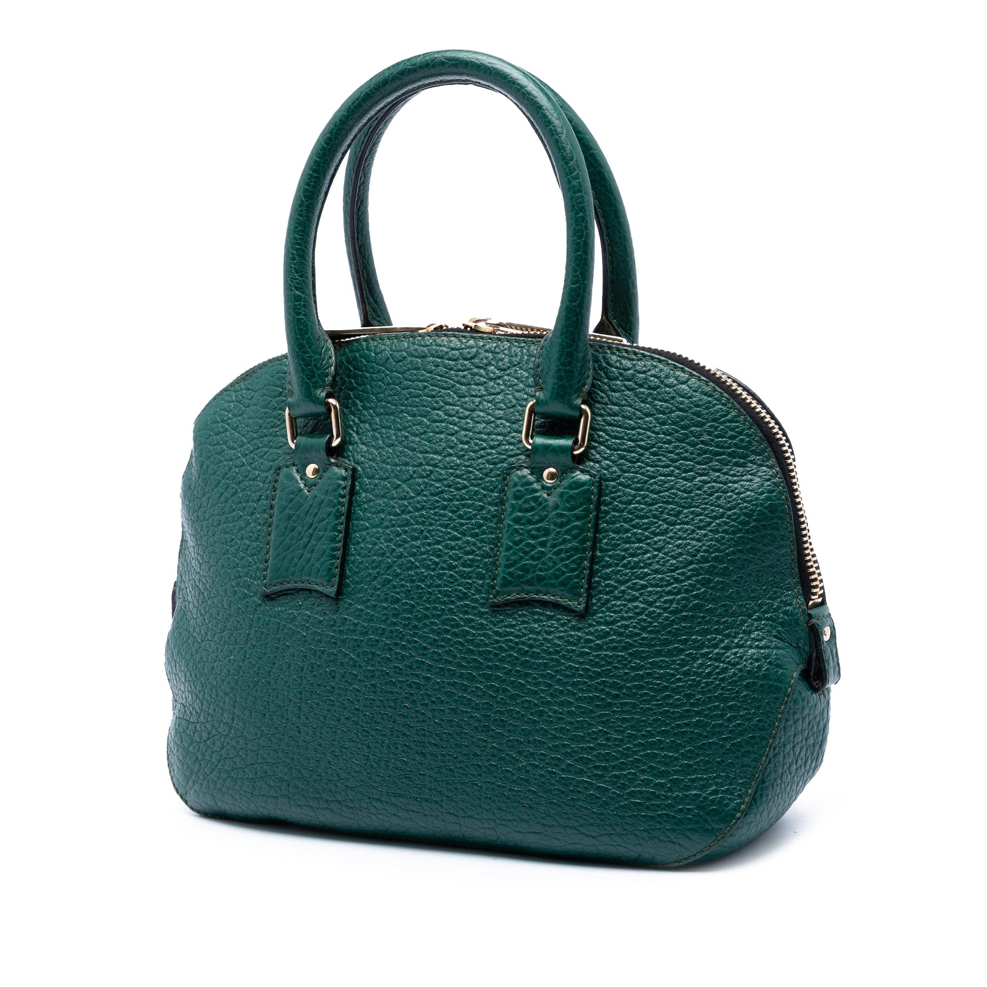 Burberry Small Grained Calfskin Heritage Orchard Bowling Bag