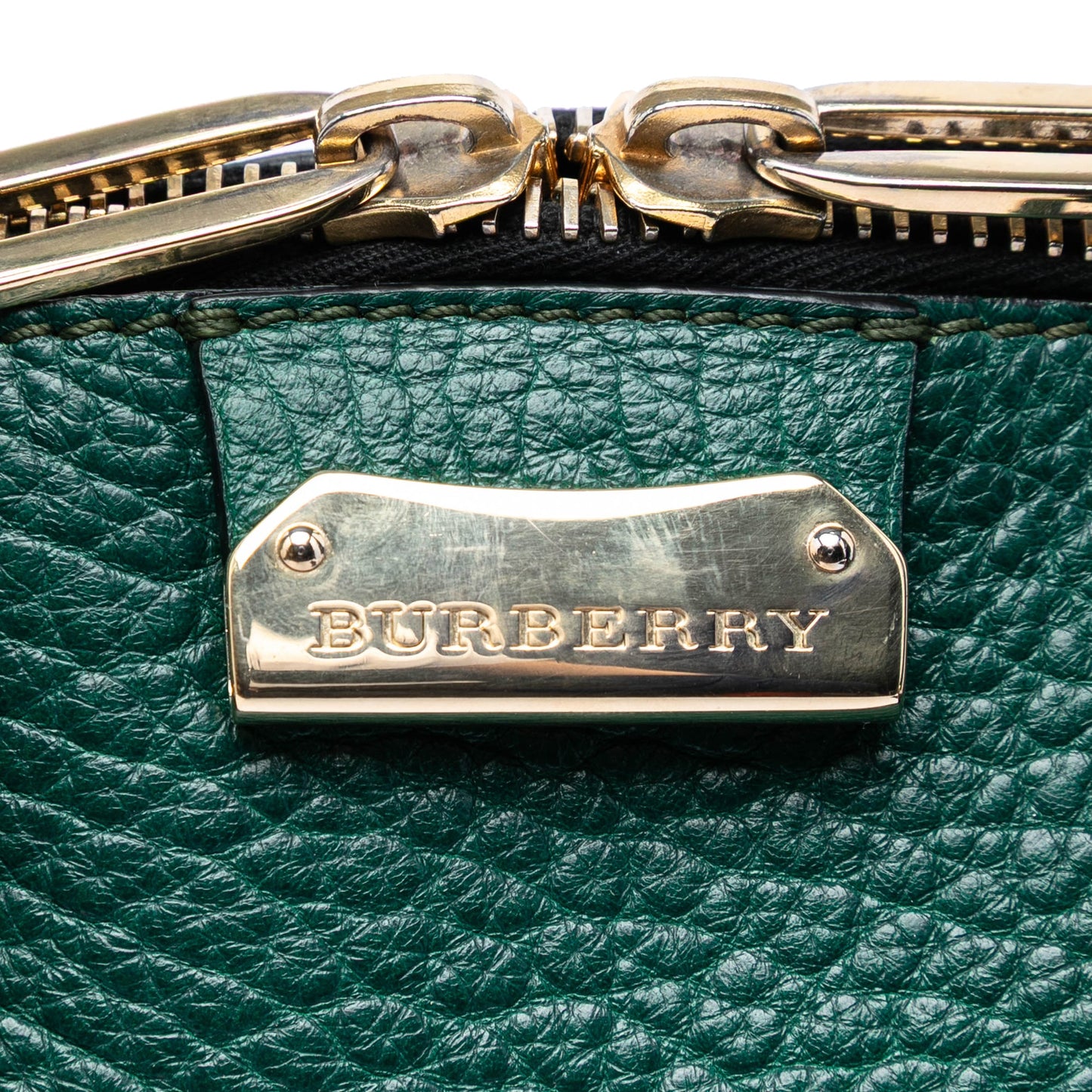 Burberry Small Grained Calfskin Heritage Orchard Bowling Bag
