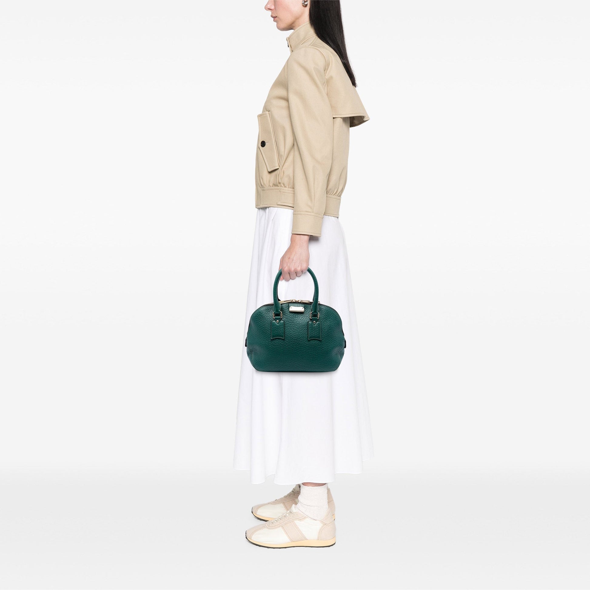 Burberry Small Grained Calfskin Heritage Orchard Bowling Bag