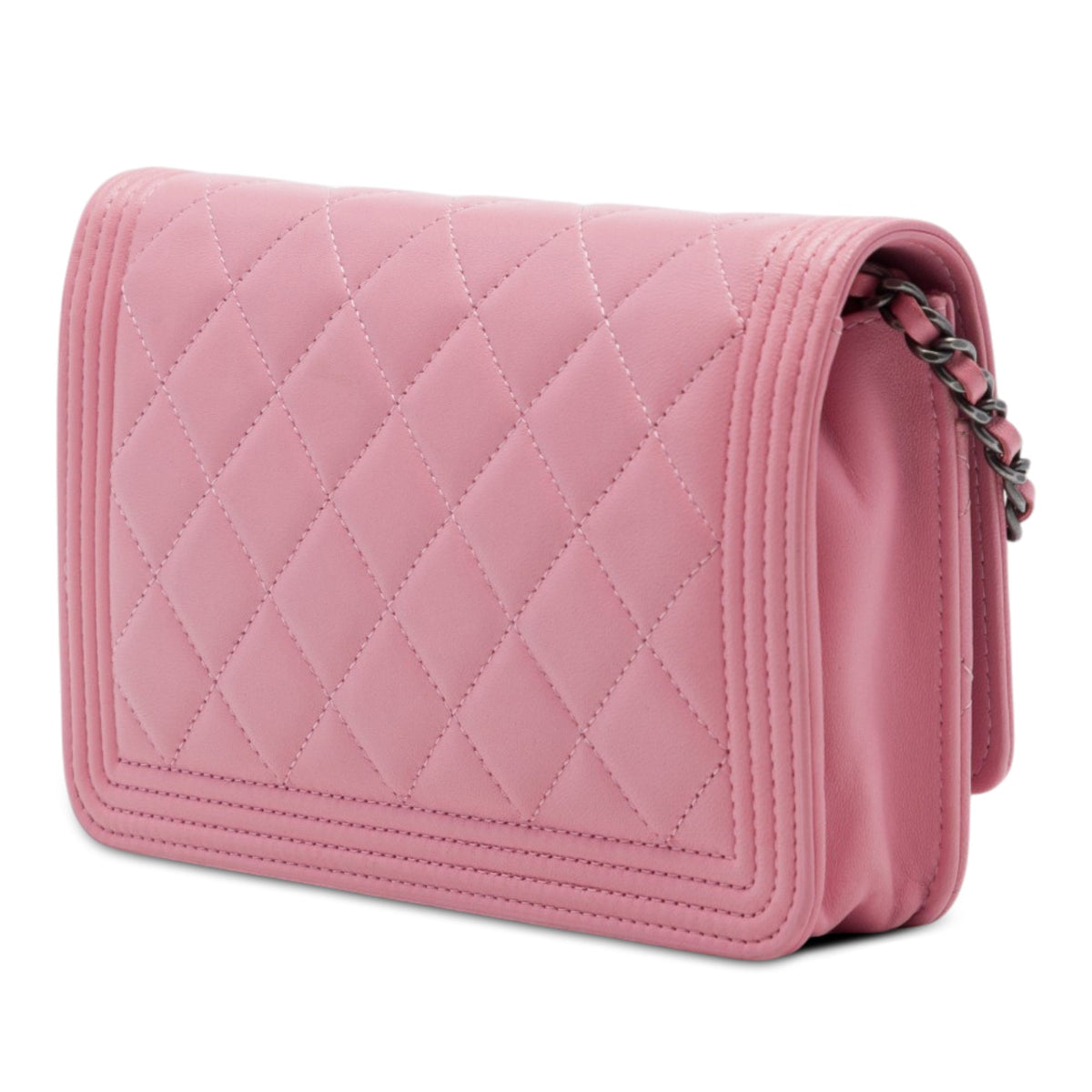 Chanel Quilted Lambskin Boy Wallet On Chain