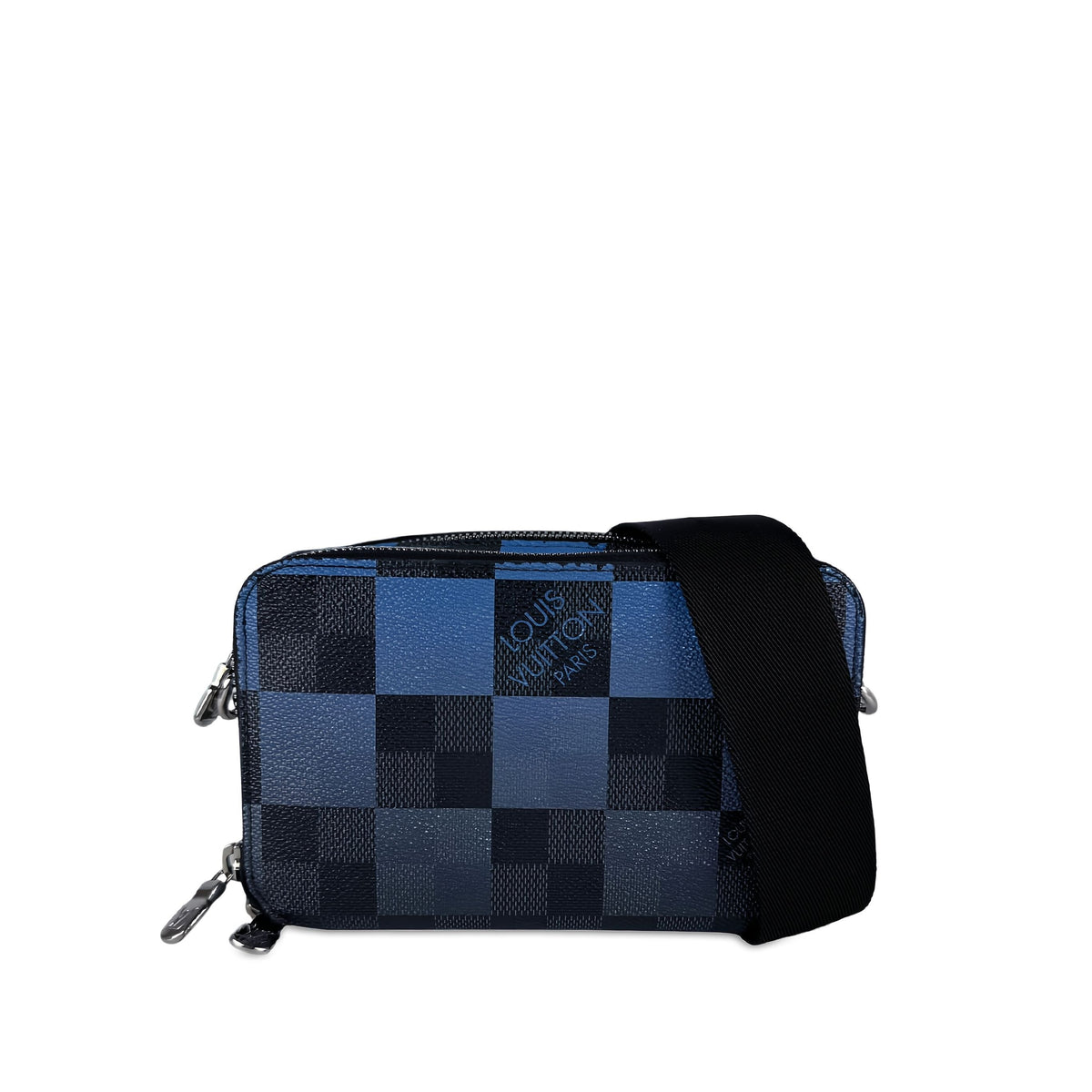 Louis Vuitton Damier Graphite Giant Alpha Wearable Wallet — Blue