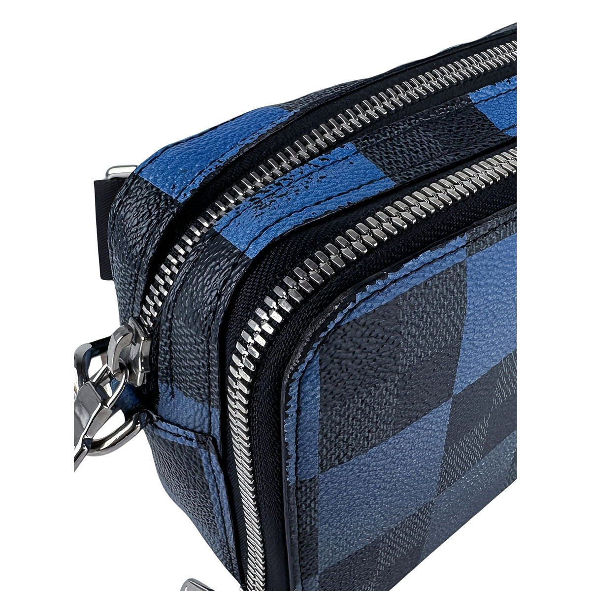 Louis Vuitton Damier Graphite Giant Alpha Wearable Wallet — Blue