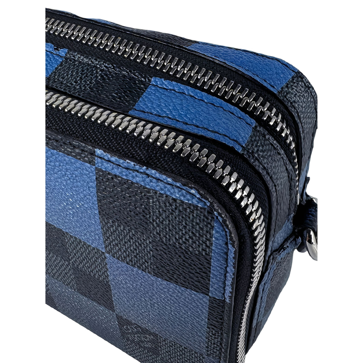 Louis Vuitton Damier Graphite Giant Alpha Wearable Wallet — Blue