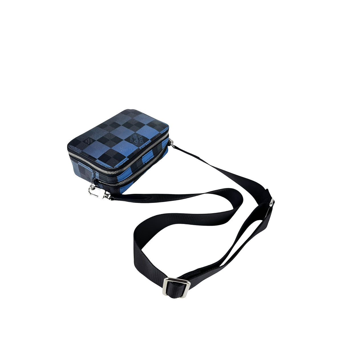 Louis Vuitton Damier Graphite Giant Alpha Wearable Wallet — Blue