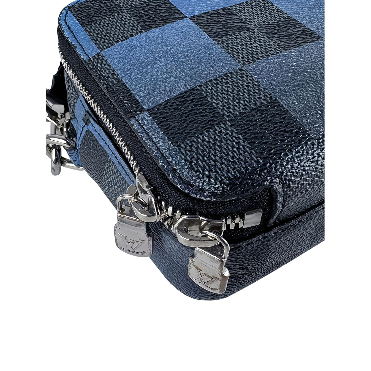 Louis Vuitton Damier Graphite Giant Alpha Wearable Wallet — Blue