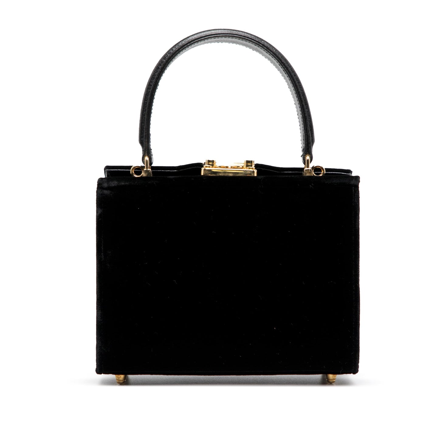 Fendi Velvet Push Lock Box Satchel