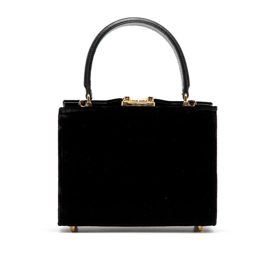 Fendi Velvet Push Lock Box Satchel