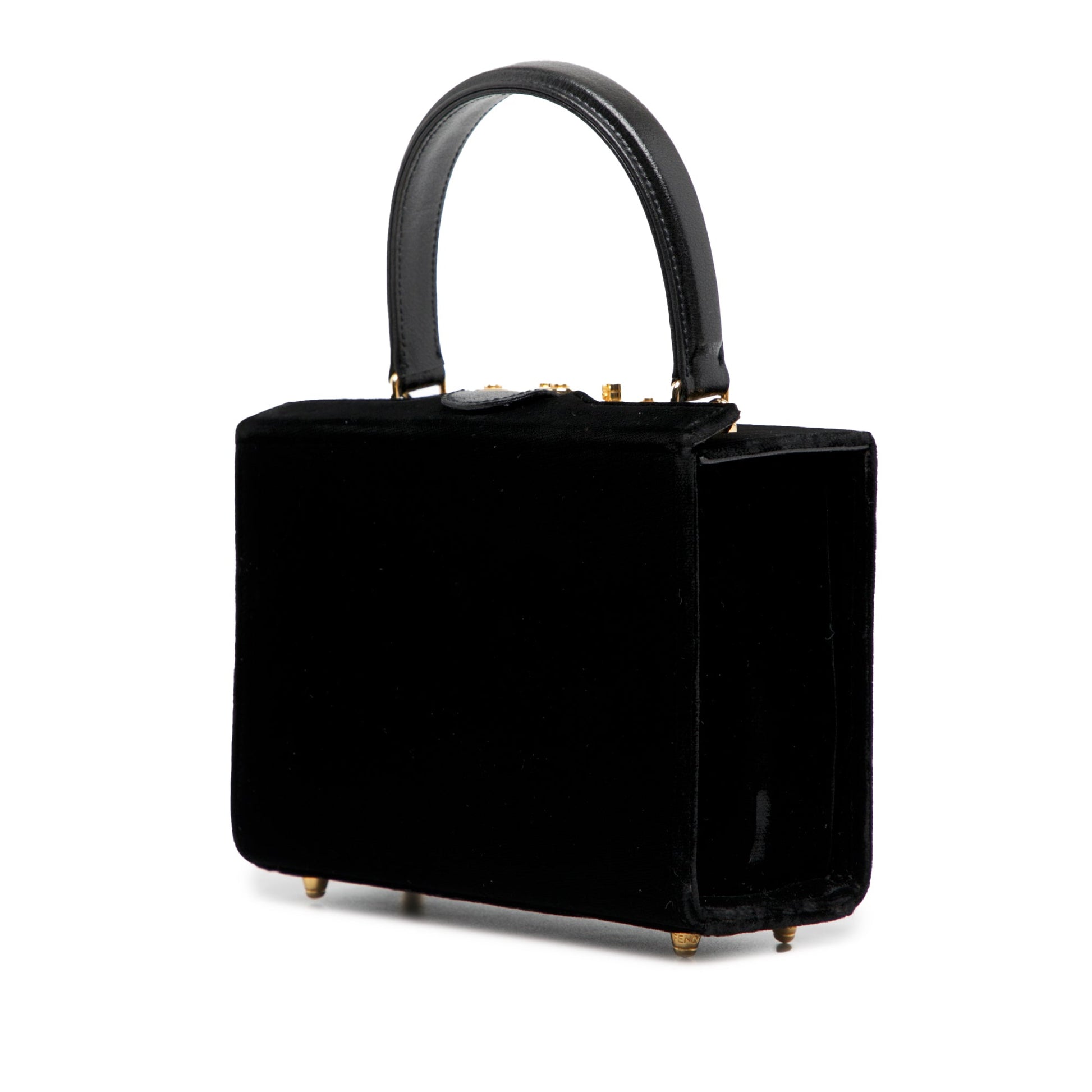 Fendi Velvet Push Lock Box Satchel