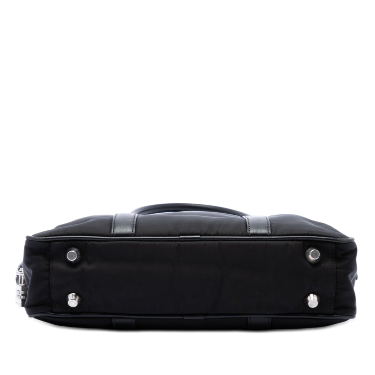 Prada Saffiano Trimmed Tessuto Business Bag