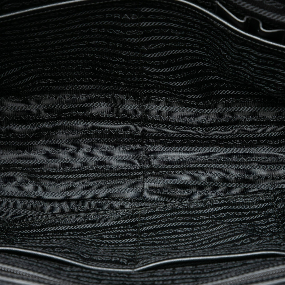 Prada Saffiano Trimmed Tessuto Business Bag