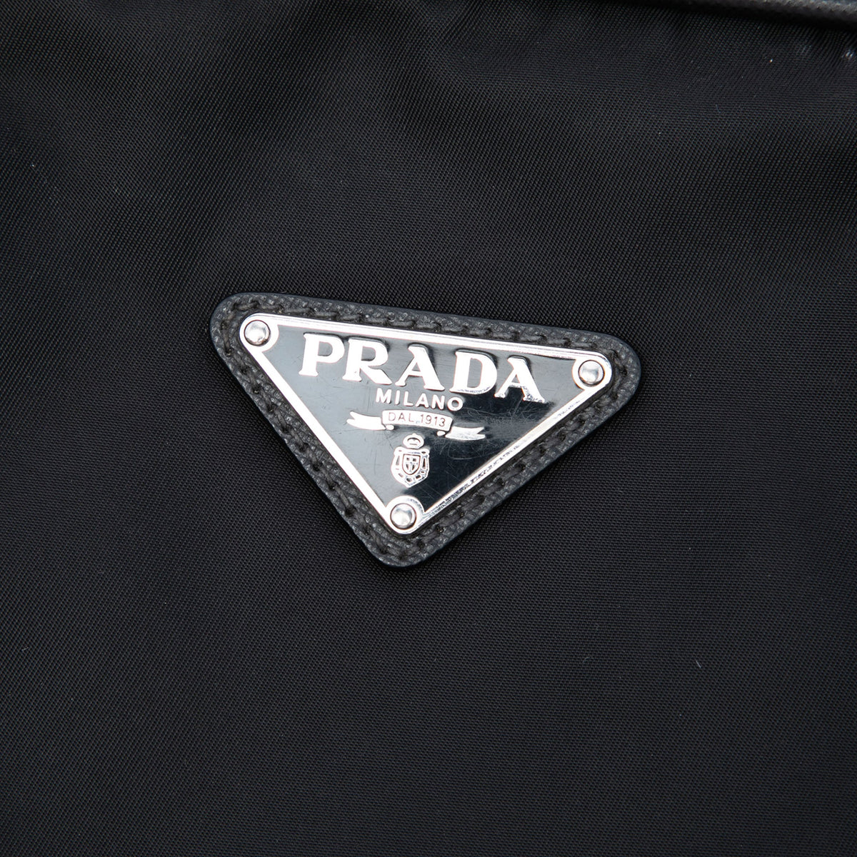 Prada Saffiano Trimmed Tessuto Business Bag