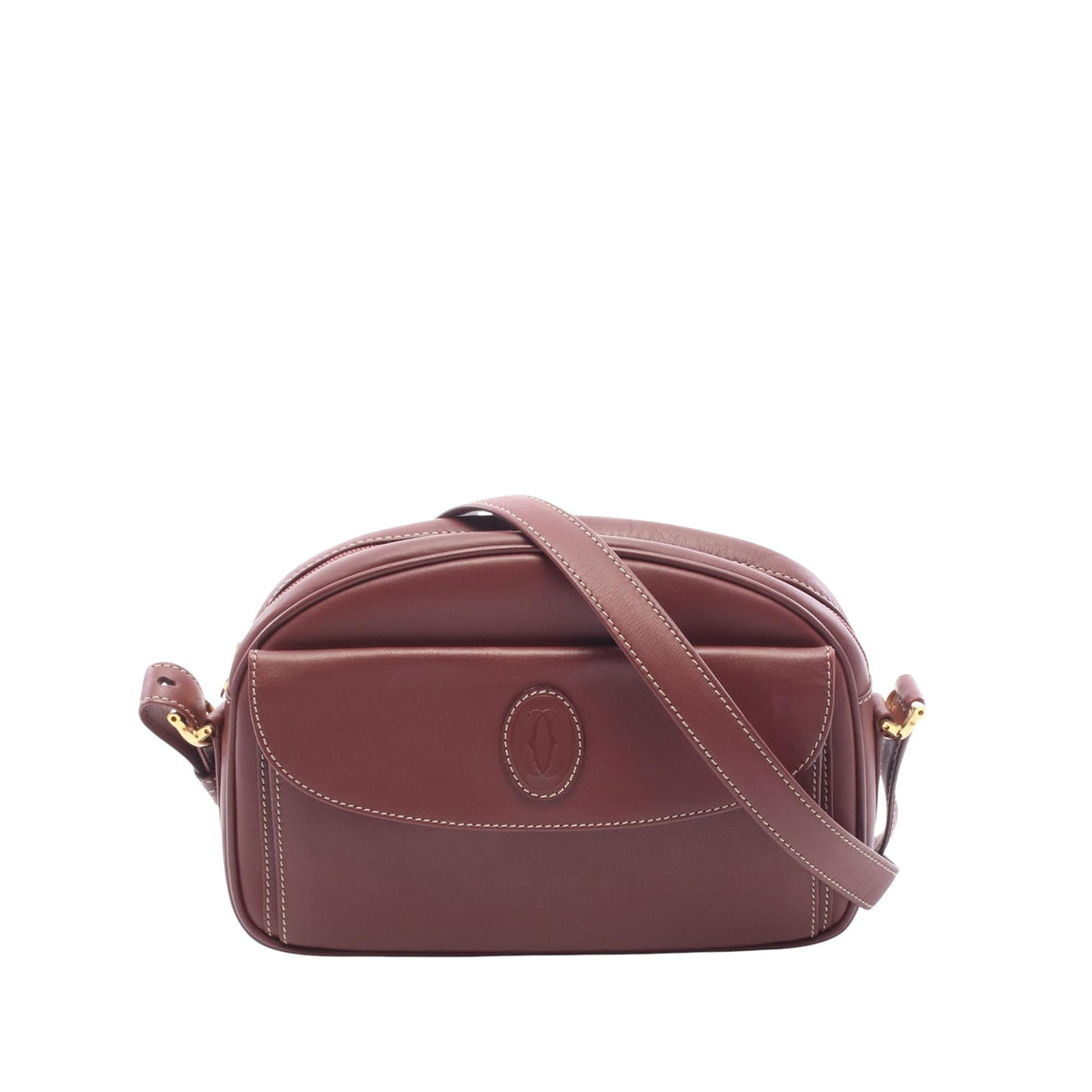 Cartier Leather Must De Cartier Crossbody — Red