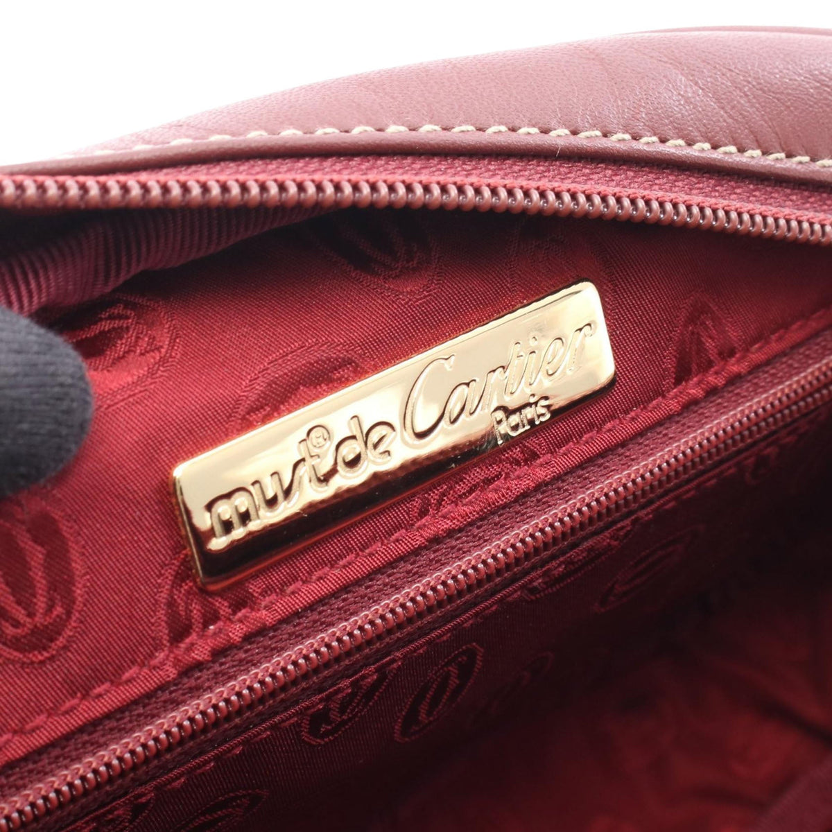 Cartier Leather Must De Cartier Crossbody — Red