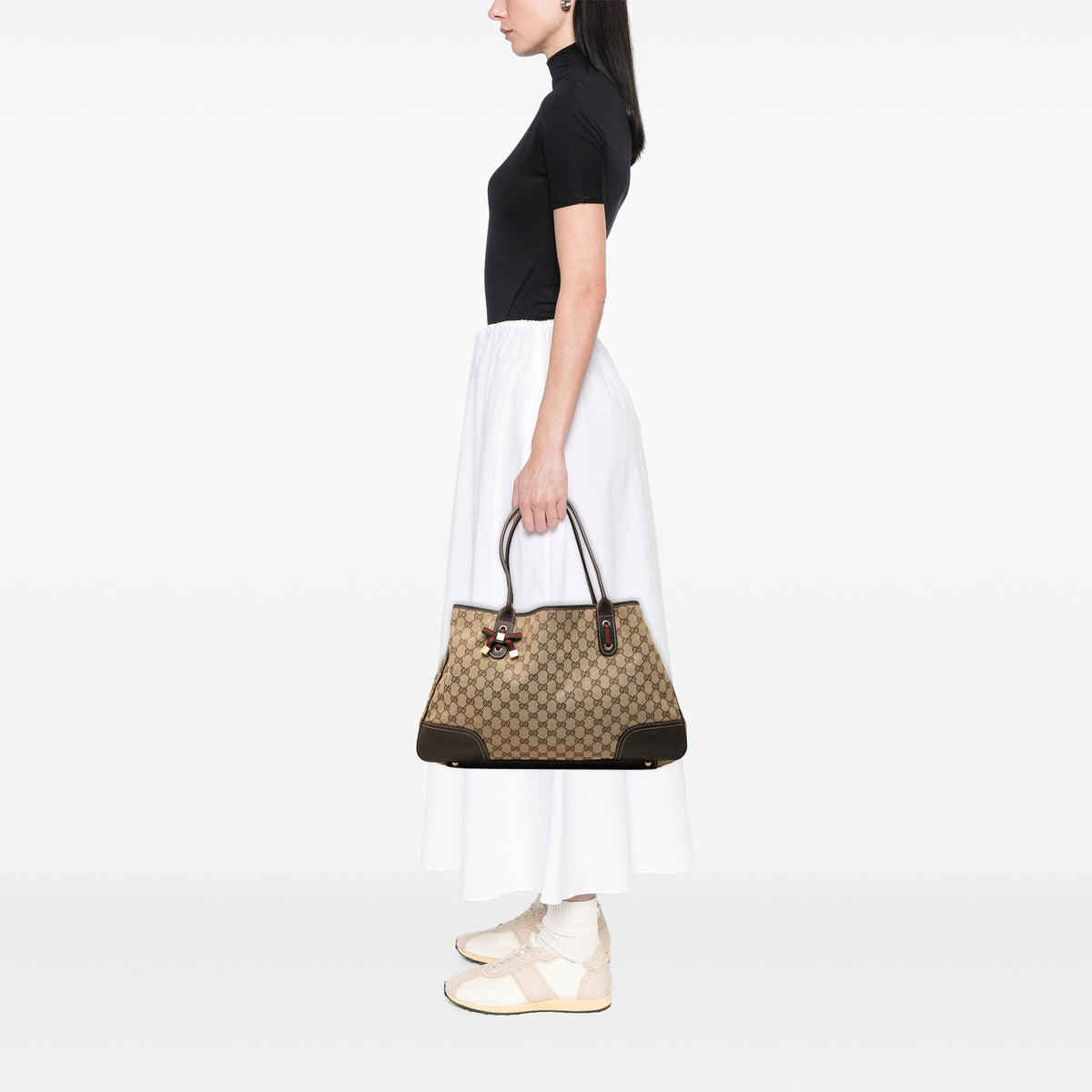 Gucci GG Canvas Princy Tote — Beige
